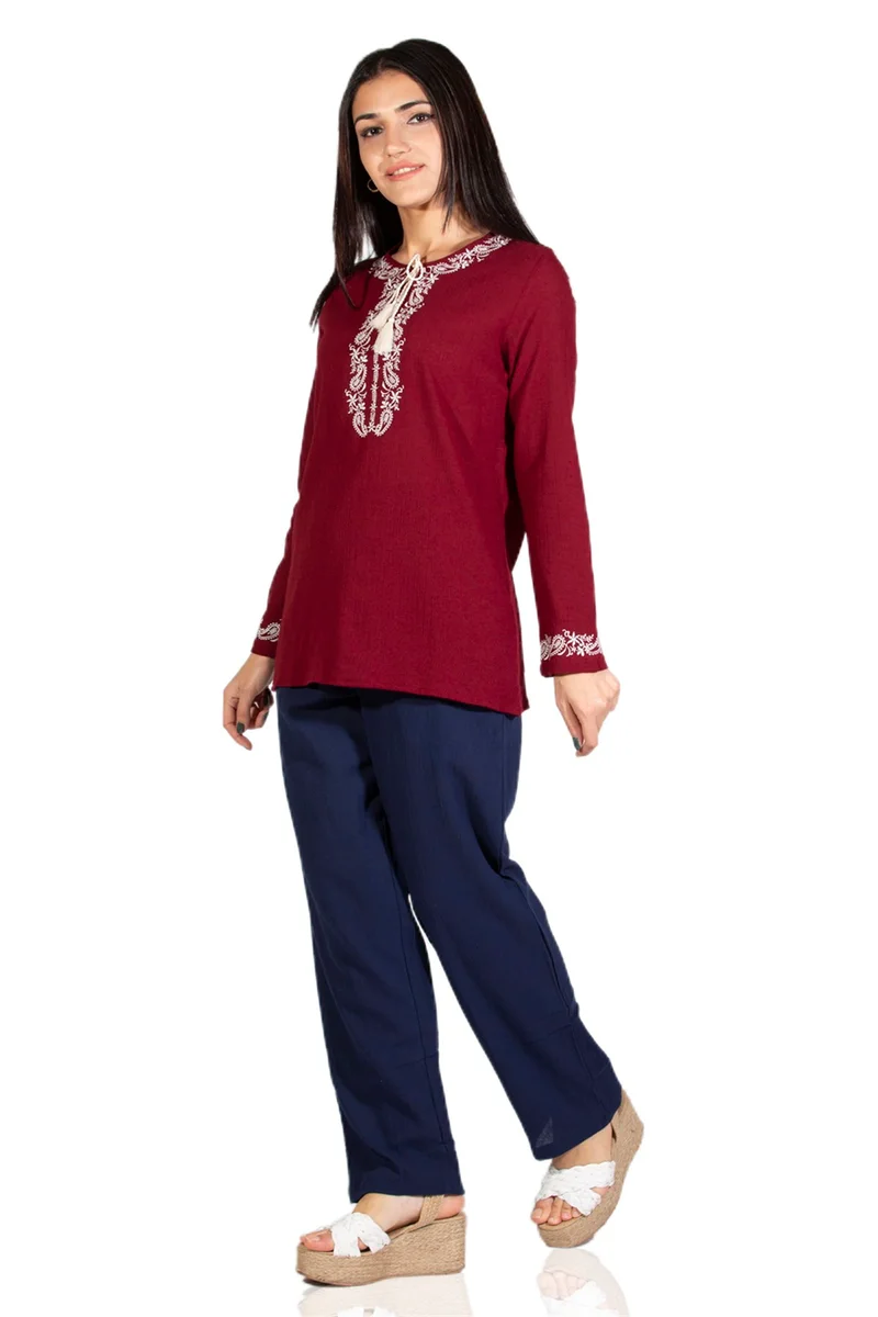اليش شيل بيزي Şile Bezi Unisex Şalvar Pantolon Lacivert Lcvt