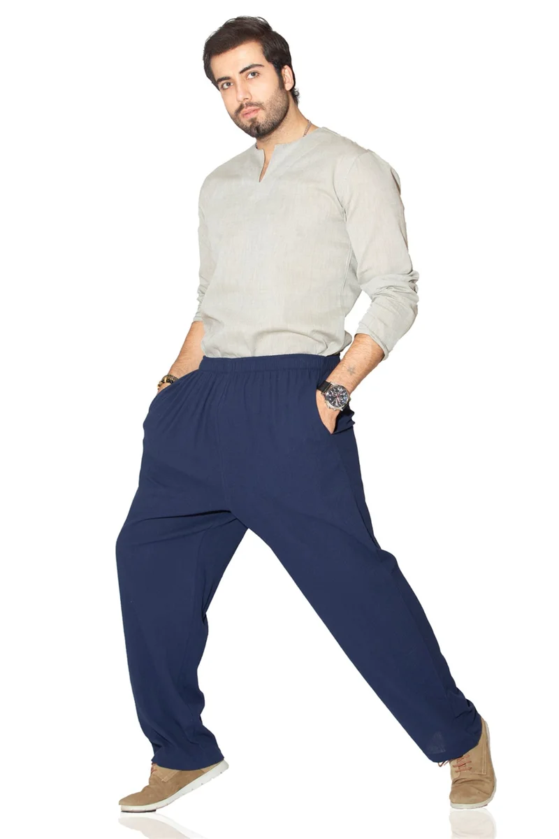 اليش شيل بيزي Şile Bezi Unisex Şalvar Pantolon Lacivert Lcvt