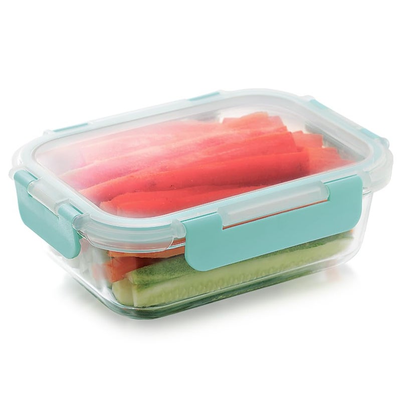 Magnus Magnus G-Lock Glass Food Rectangle Container with Break-Free Detachable Lock, 640ML Borosilicate Glass Lunch Box, Microwave and Oven Safe, Tiffin Box Safe for Easy Storage - Image 1
