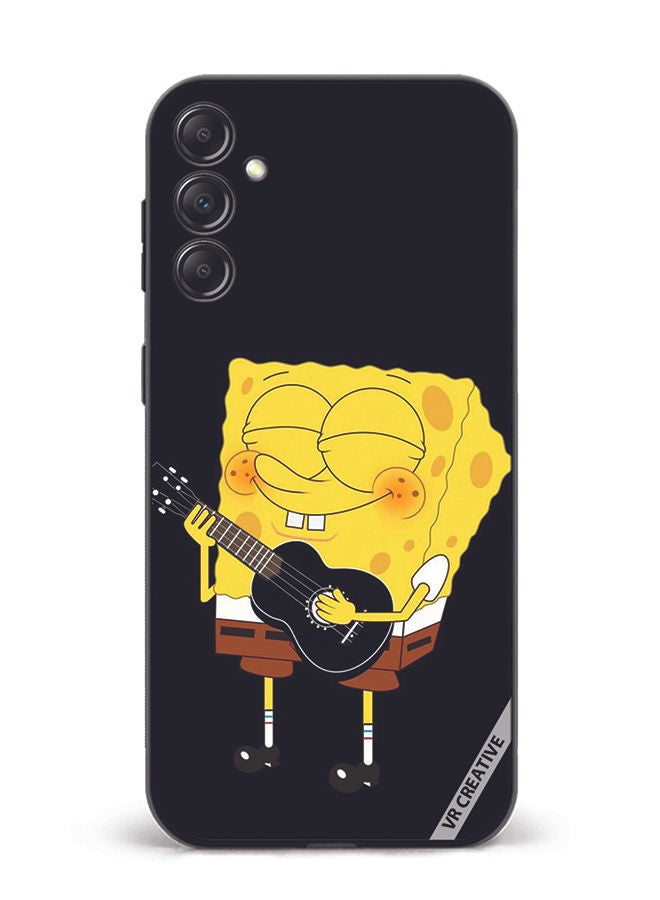 VR CREATIVE Protective Case Cover For Samsung Galaxy A34 Spongebob With Guitar Design Multicolour  - Image 1