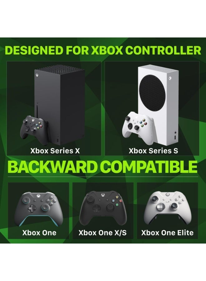 Fosmon Fast Charging Xbox Controller Charger Station for Xbox Series X | S, Xbox One, Elite w/ 2X 5280mWh Rechargeable Battery Packs, 4 Covers & Dock Stand - White - Image 3