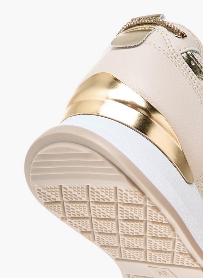 Flora Bella By Shoexpress Women Panelled Sneakers with Lace-Up Closure - Image 5