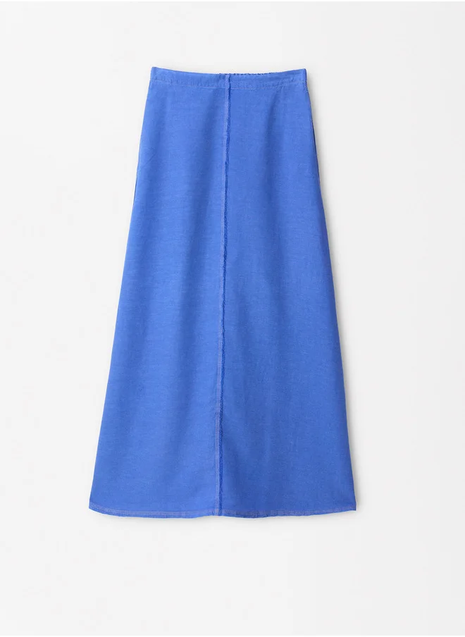 PARFOIS Long Skirt With Linen