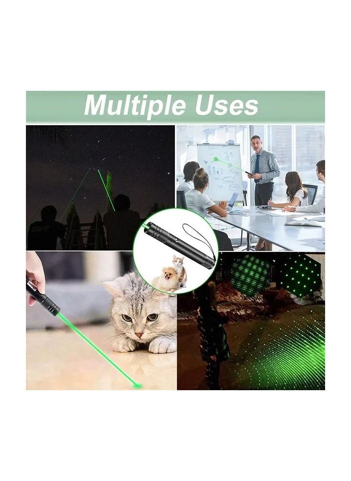 Generic - 1-Piece High Power Long Range Powerful Laser Pointer,Flashlight Green Pointer Pen Rechargeable USB High Power Laser Pointer for Teaching Outdoor Hunting - Image 1
