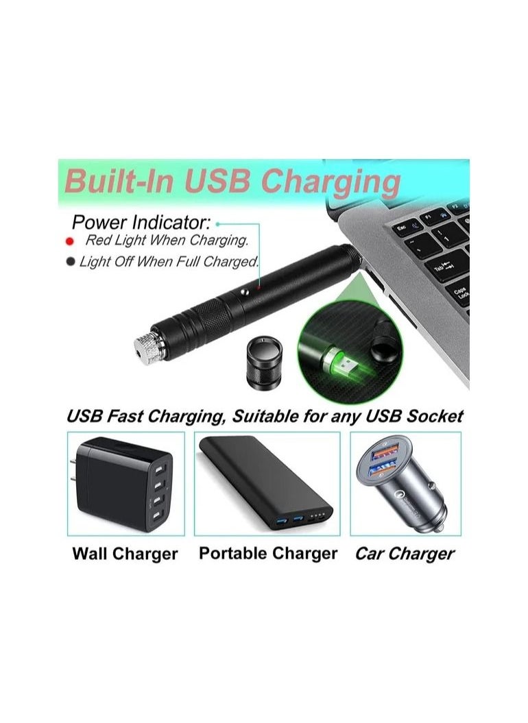 Generic - 1-Piece High Power Long Range Powerful Laser Pointer,Flashlight Green Pointer Pen Rechargeable USB High Power Laser Pointer for Teaching Outdoor Hunting - Image 1