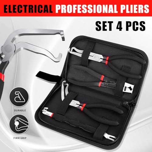 BCJCLTS 5 Pieces Electrical Disconnect Pliers for Cars, Electrical Connector Separator Tool and Automotive Electrical Connector Disconnect Pliers,Fuel Line Petrol Clip (Black 5 PCS) - Image 5