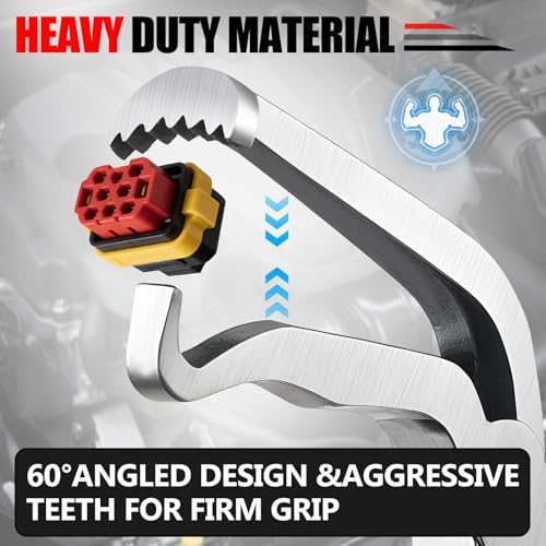 BCJCLTS 5 Pieces Electrical Disconnect Pliers for Cars, Electrical Connector Separator Tool and Automotive Electrical Connector Disconnect Pliers,Fuel Line Petrol Clip (Black 5 PCS) - Image 4