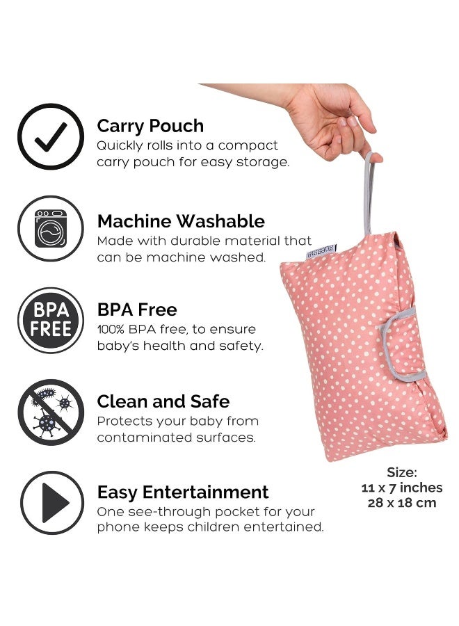Suessie Shopping Cart Cover and High Chair Cover, Pink Dots - Image 5