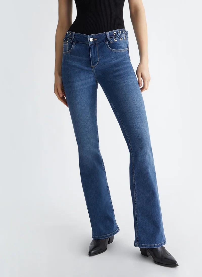 ليو جو بنطال جينز بقصة واسعة