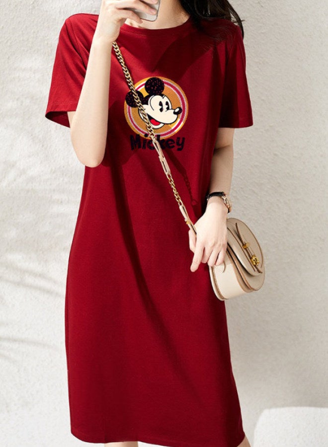 Yailla Summer Loose Tshirt Dress