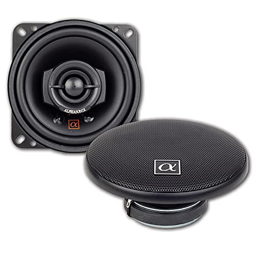 Alphasonik 1 Pair of NS42 Neuron Series 4" (240 Watts Max for The Pair) 120 Watts Max Per Speaker 2-Way Full-Range Car Audio Speaker with PEI Dome Tweeter Polypropylene Cone Grilles Included - Image 1