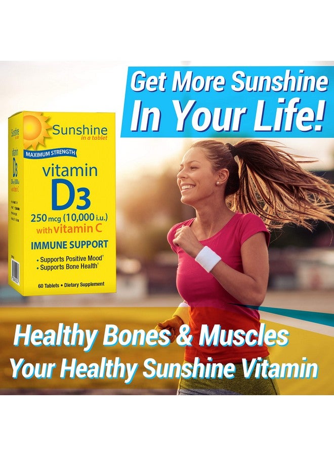 SUN SHINE Sunshine Vitamin D 10,000 IU, Healthy and Strong Bones, 30 Servings - Image 3