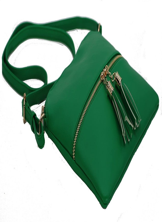 Amaze Medium Crossbody Bag for Women | Shoulder Handbags for Women with Multiple Compartments | PU Leather (Green) - Image 4