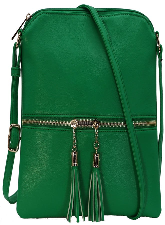 Amaze Medium Crossbody Bag for Women | Shoulder Handbags for Women with Multiple Compartments | PU Leather (Green) - Image 1