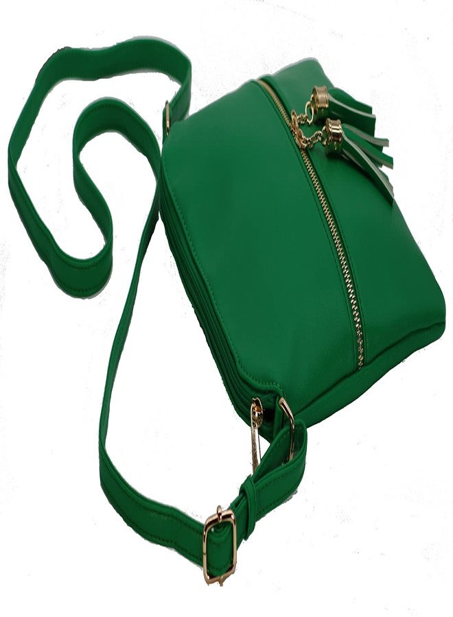 Amaze Medium Crossbody Bag for Women | Shoulder Handbags for Women with Multiple Compartments | PU Leather (Green) - Image 5