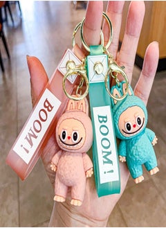 Generic Labubu Keychain - Cute Cartoon Plush Pendant for Backpacks and Bags  - Image 3