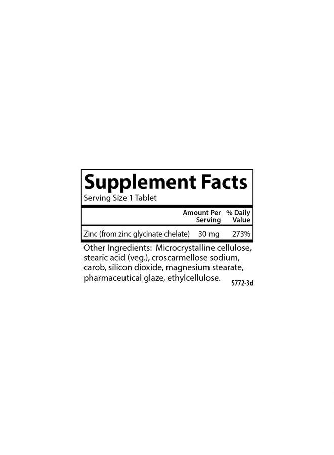 Carlson Chelated Zinc, 30 mg, Chelated Zinc Supplement, Zinc Glycinate Chelate, Superior Absorption, Immune Support & Enzyme Function, Zinc Tablets, Antioxidant, 250 Tablets - Image 4