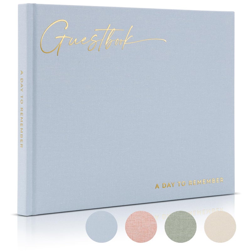 ZICOTO Beautiful Wedding Guest Book for Your Wedding Reception Simply Elegant Guestbook to Sign in and Add Polaroid Photos The Perfect Baby Shower Guest Book for The Special Day