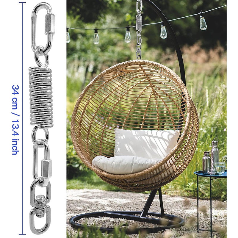 كرسي معلق من الفولاذ المقاوم للصدأ مع زنبرك تعليق زنبرك فولاذي لحمالة الكرسي الأرجوحة حقيبة هوائية حامل يوغا - Image 4