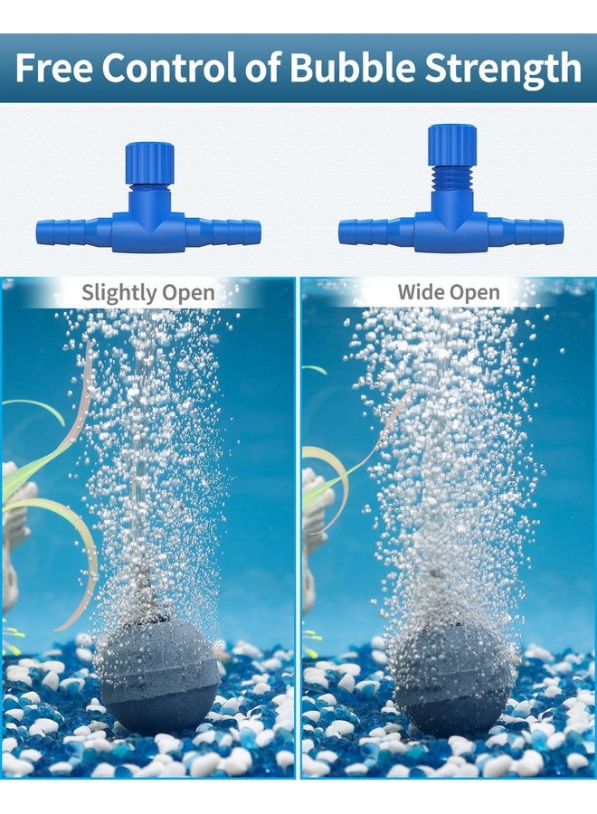 Pawfly Aquarium Air Control Valves For 3/16" Id Airline Tubing Single Way Plastic Air Flow Controllers Regulators Adjustable Blue Hose Connectors Air Pump Accessories For Fish Tanks, 10 Pack - Image 3