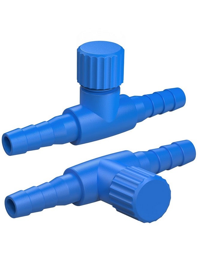 Pawfly Aquarium Air Control Valves For 3/16" Id Airline Tubing Single Way Plastic Air Flow Controllers Regulators Adjustable Blue Hose Connectors Air Pump Accessories For Fish Tanks, 10 Pack - Image 1