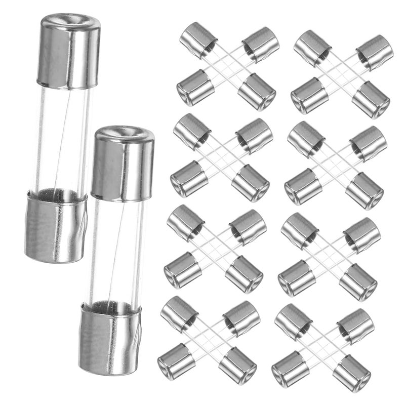 100 قطعة مجموعة صمامات زجاجية لدوائر السيارات صمامات كهربائية مقاومة للحرارة العالية - Image 2