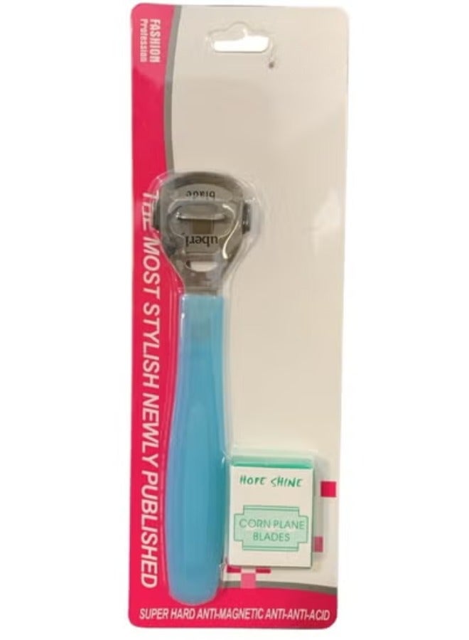 Foot File Scrubber | Dead Skin & Callus Remover | Feet Scraper | Pedicure Tool With 3 Replacement Slices Blades - Image 2