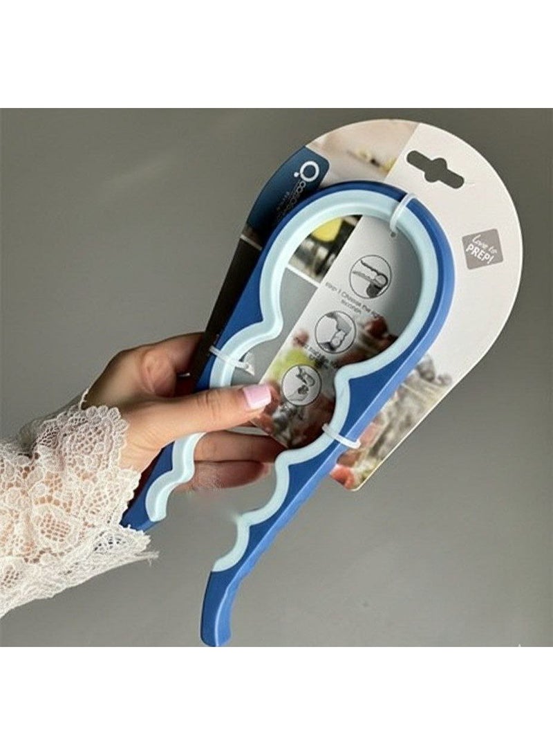 4 in 1 Can Opener Set,Multifunctional Can Opener Kitchen Gadgets,Bottle Opener Kit with Silicone Handle Openers for Arthritic Hand Rubber Jar Opener for Weak Hands - Image 4