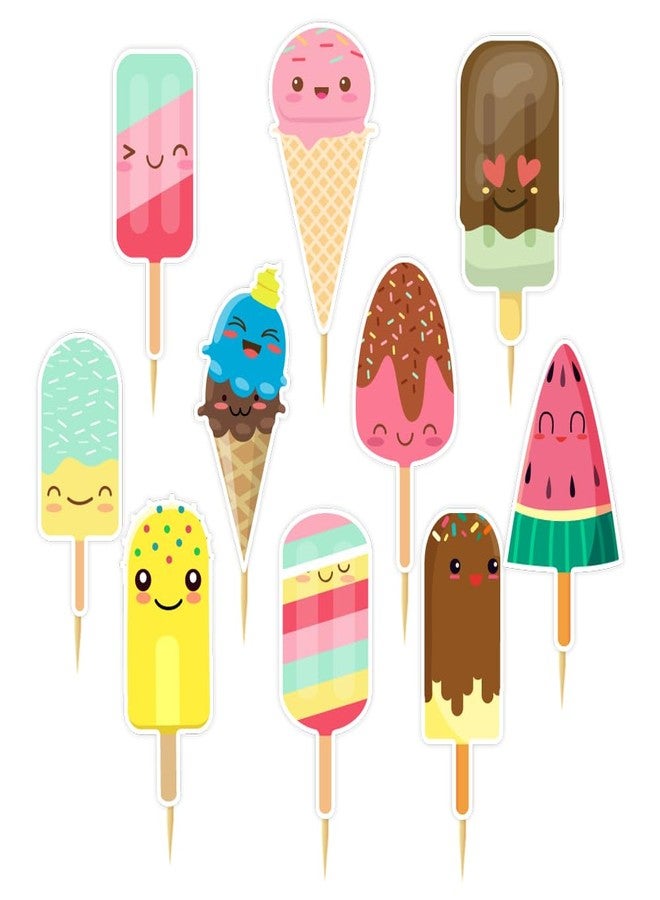 Suruchi Strokes Ice Cream Theme Birthday Decoration | Candy land Theme Cake Topper Banner Set for Kids Birthday Party - Image 4