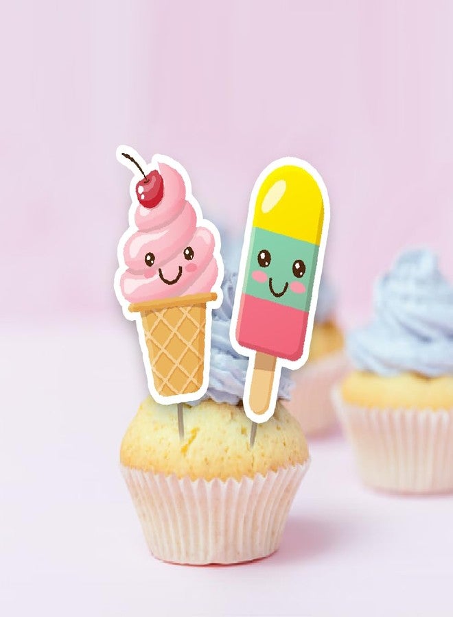 Suruchi Strokes Ice Cream Theme Birthday Decoration | Candy land Theme Cake Topper Banner Set for Kids Birthday Party - Image 3