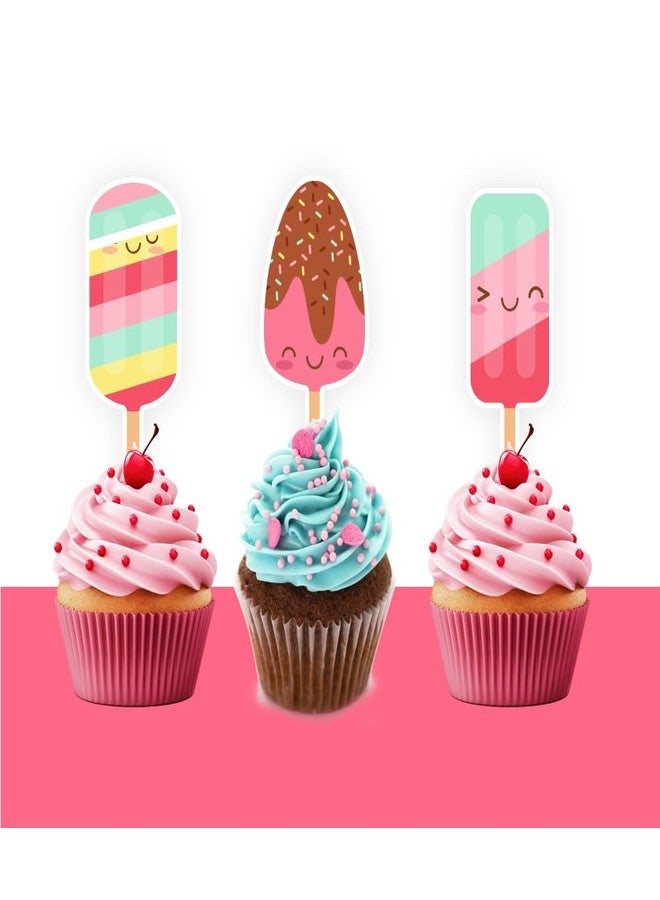 Suruchi Strokes Ice Cream Theme Birthday Decoration | Candy land Theme Cake Topper Banner Set for Kids Birthday Party - Image 5