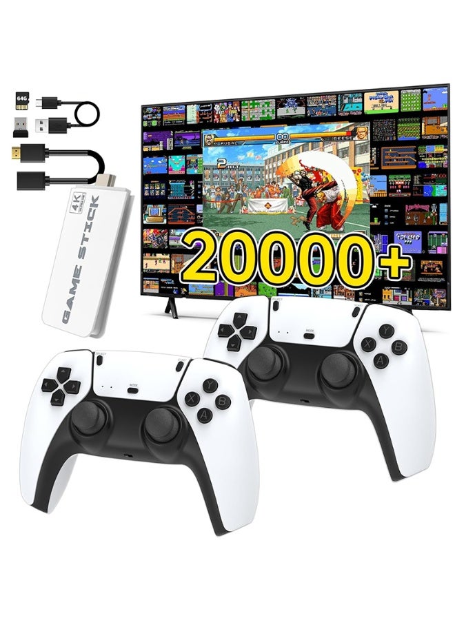 Game Stick,Mini TV Handheld Video Game Console,64G 20000+ Retro Games, Wireless Gamepads ,HD Output ,Two-player for PS1 Etc - Image 1