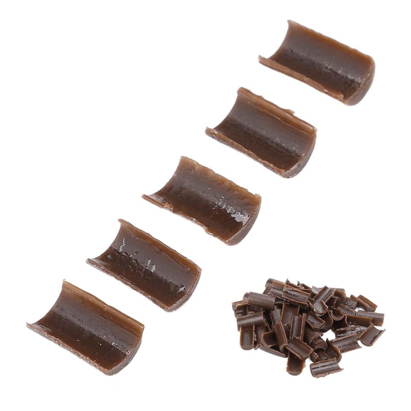 Beads for Hair Extensions U Tip Granules Safe Thermal Bonding for Wigs High Viscosity Beads for Home and Salon Use Versatile for Various Materials 2 Bags Brown Granules - Image 5
