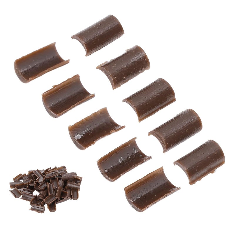 Beads for Hair Extensions U Tip Granules Safe Thermal Bonding for Wigs High Viscosity Beads for Home and Salon Use Versatile for Various Materials 2 Bags Brown Granules - Image 4