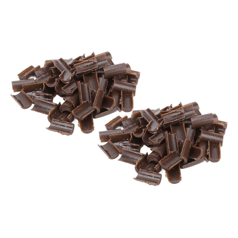 Beads for Hair Extensions U Tip Granules Safe Thermal Bonding for Wigs High Viscosity Beads for Home and Salon Use Versatile for Various Materials 2 Bags Brown Granules - Image 1
