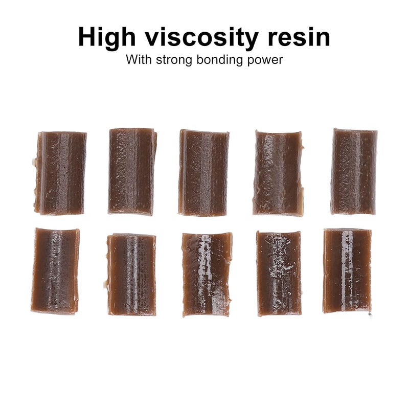 Beads for Hair Extensions U Tip Granules Safe Thermal Bonding for Wigs High Viscosity Beads for Home and Salon Use Versatile for Various Materials 2 Bags Brown Granules - Image 2