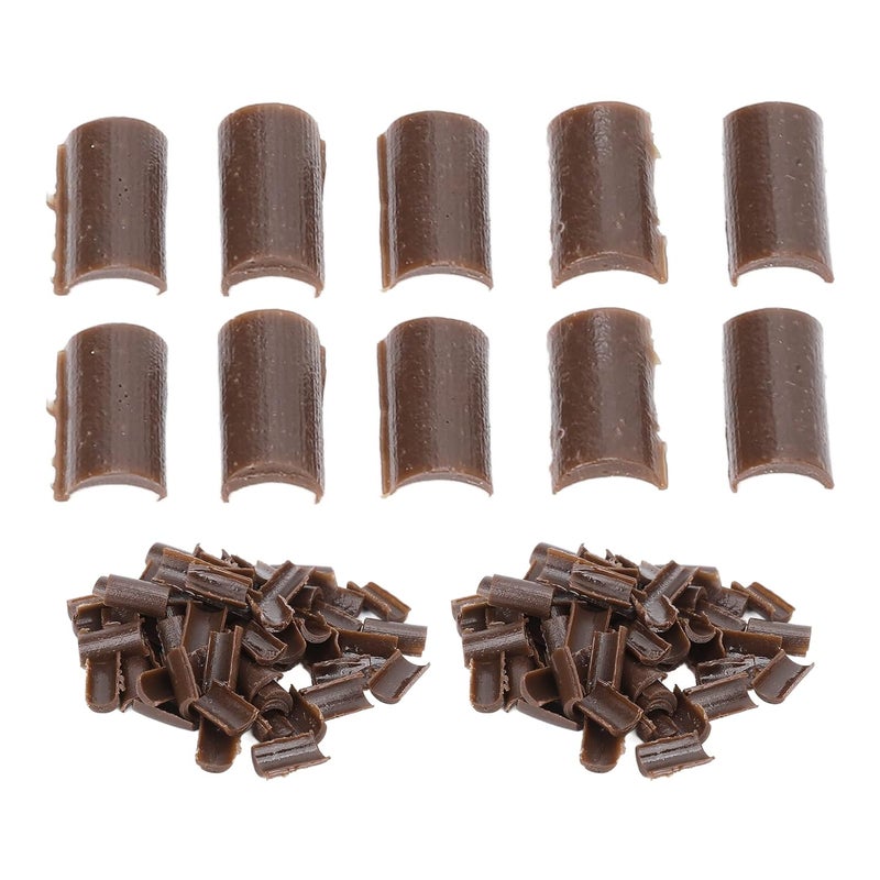 Beads for Hair Extensions U Tip Granules Safe Thermal Bonding for Wigs High Viscosity Beads for Home and Salon Use Versatile for Various Materials 2 Bags Brown Granules - Image 3