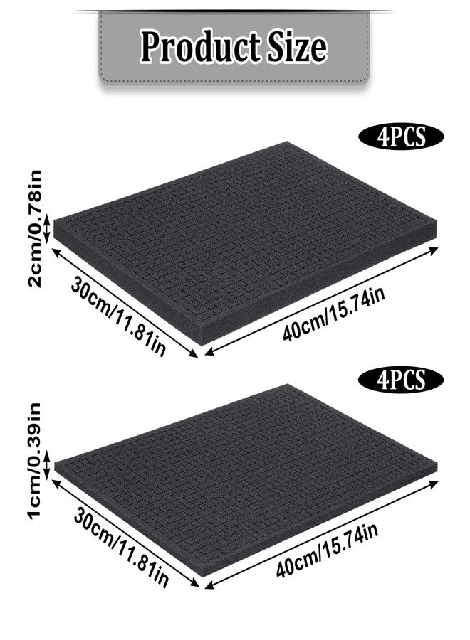 Simarro 8 Pcs Pick Apart Foam Insert, 4PCS 16"x12"x0.8" & 4PCS 16"x12"x0.4" - Image 2