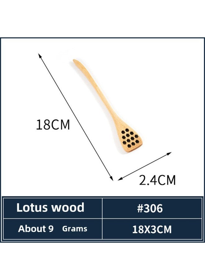 Japanese Wooden Tableware Nanmu Spoon Lotus Middle Spoon Lotus Wooden Spoon Creative Spoon Wholesale-Color:6  - Image 1