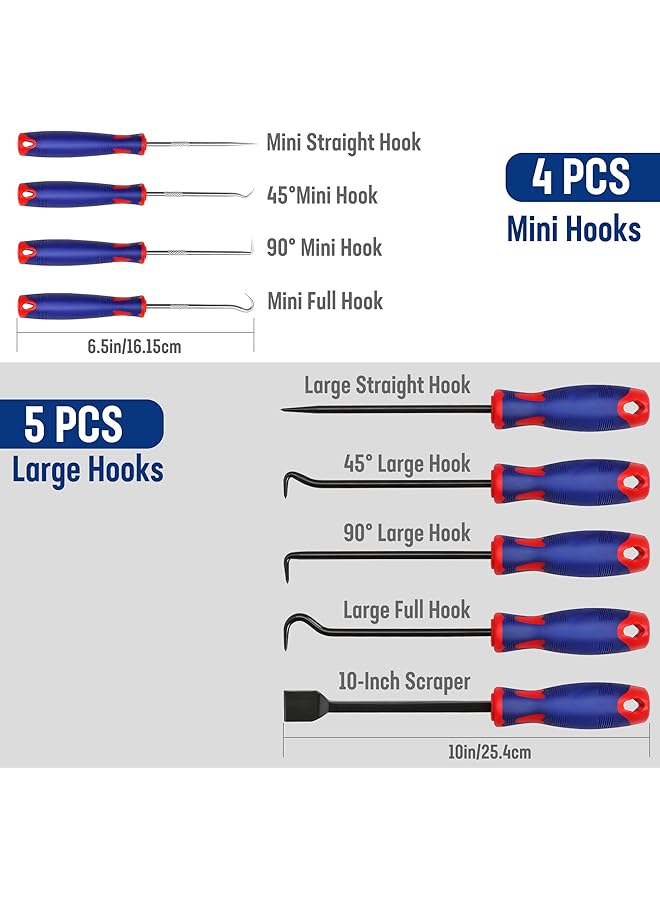 ووركبرو مجموعة أدوات يدوية دقيقة من 9 قطع مع مكشطة، أدوات يدوية للسيارات والإلكترونيات، W000846A - Image 3