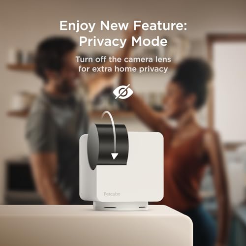 Petcube كاميرا بيتكوب كام 360 كاميرا تفاعلية واي فاي لحماية الحيوانات الأليفة والمنزل مع تطبيق الهاتف، فيديو بدقة 1080 بكسل، دوران 360°، رؤية ليلية، تنبيهات ذكية - Image 5