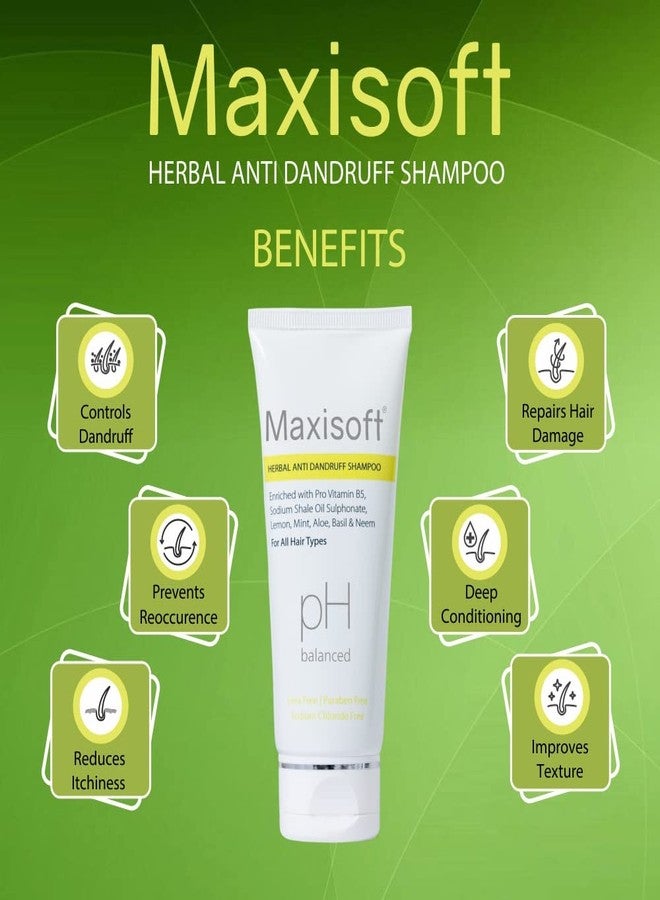 Maxisoft Herbal Anti Dandruff Shampoo | Controls Dandruff | for Dry and Frizzy Hair | Hair Fall Control |for Women & Men | SLS & Paraben Free 100ml (Pack Of 1) - Image 5