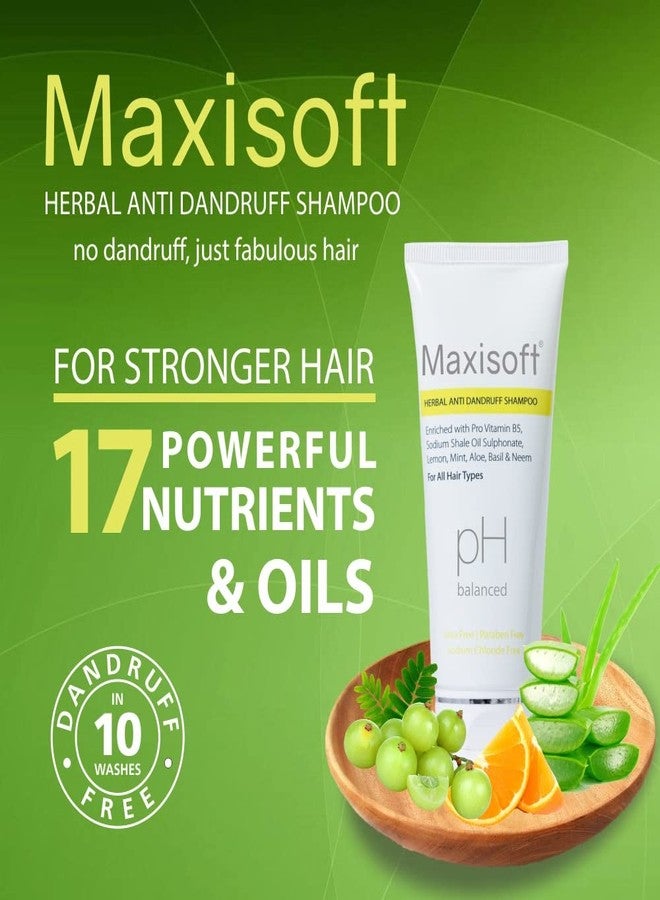 Maxisoft Herbal Anti Dandruff Shampoo | Controls Dandruff | for Dry and Frizzy Hair | Hair Fall Control |for Women & Men | SLS & Paraben Free 100ml (Pack Of 1) - Image 3