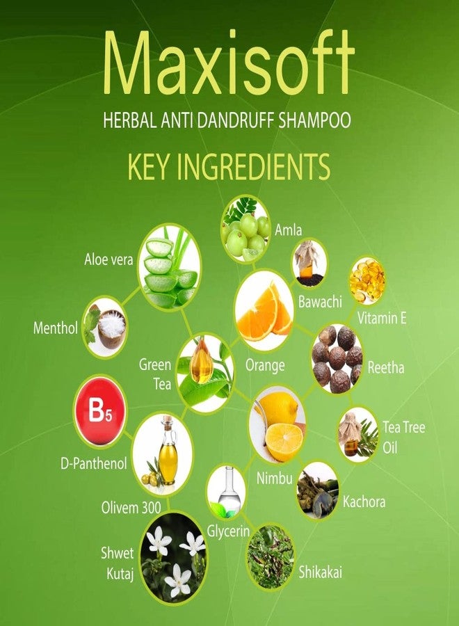 Maxisoft Herbal Anti Dandruff Shampoo | Controls Dandruff | for Dry and Frizzy Hair | Hair Fall Control |for Women & Men | SLS & Paraben Free 100ml (Pack Of 1) - Image 4