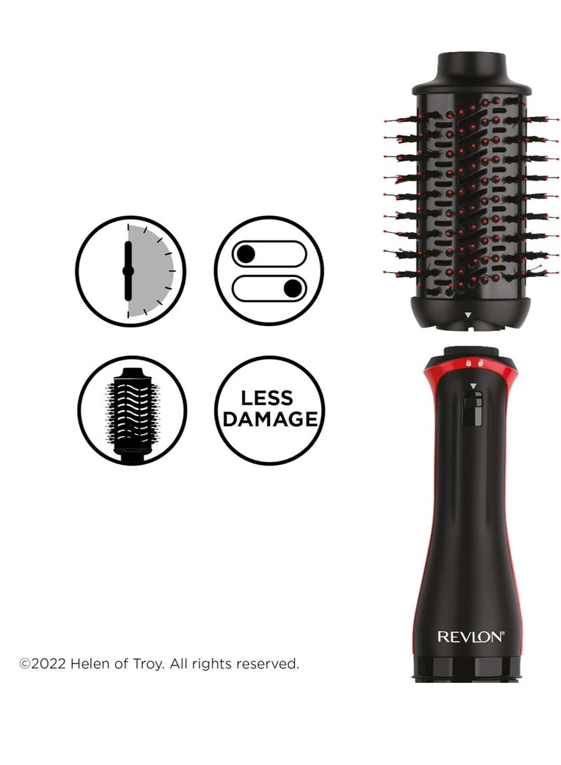 ريفلون مُكثِّف الشعر بخطوة واحدة بلس (رأس قابل للفصل، أسطوانة سيراميك تيتانيوم، شعيرات تصفيف مختلطة مع دبابيس من الفحم النشط، تقنية التورمالين الأيونية) - Image 2