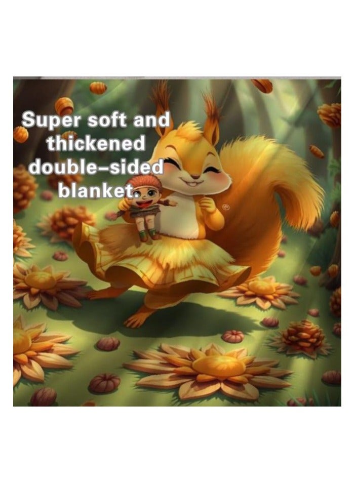 general Children's or student cartoon flannel thin blanket (warm and comfortable, suitable for sleep, games) 100cm*150cm - 899 - Image 1