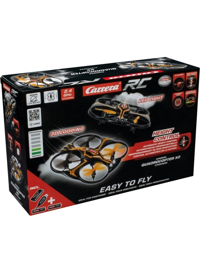 Carrera RC 2.4GHz Quadcopter X2 I 4-Axis Gyro System I Headless Mode I 3D Looping I Auto Take-off & Landing I For Ages 12+ - Image 3