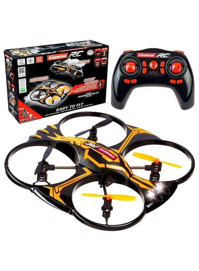 Carrera RC 2.4GHz Quadcopter X2 I 4-Axis Gyro System I Headless Mode I 3D Looping I Auto Take-off & Landing I For Ages 12+ - Image 1