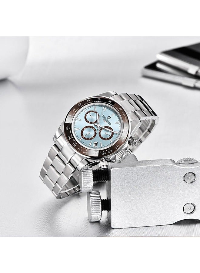 باغاني ديزاين ساعة كوارتز فاخرة للرجال ، حركة يابانية ، ستانلس ستيل ، مقاومة للماء ، كرونوغراف ، ساعة توقيت رياضية للأعمال ، 63 - Image 3