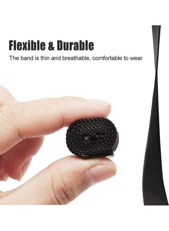 NIBEMINENT - Lite Milanese Watch Strap For Fitbit Versa 2 / Black - Image 1